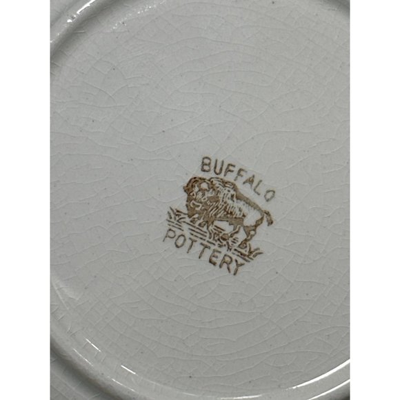 Antique Buffalo Pottery 4 Coffee Cups with saucers - Picture 7 of 7